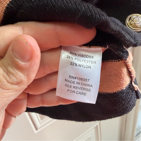 Evereve Mila Lady Like Cardigan Camel brown and Black M - Picture 10 of 10